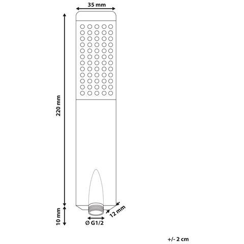 Soffione Doccia Chilapa Ottone Nero - Foto 5