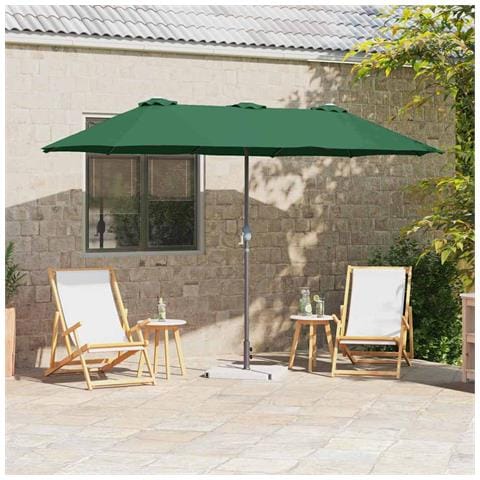 Ombrello da giardino Verde 370 x 197 x 239 cm - Foto 2