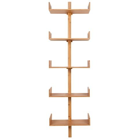 Mensola Villa - Marrone - Bamboo - 50x20x180 Cm - Foto 1