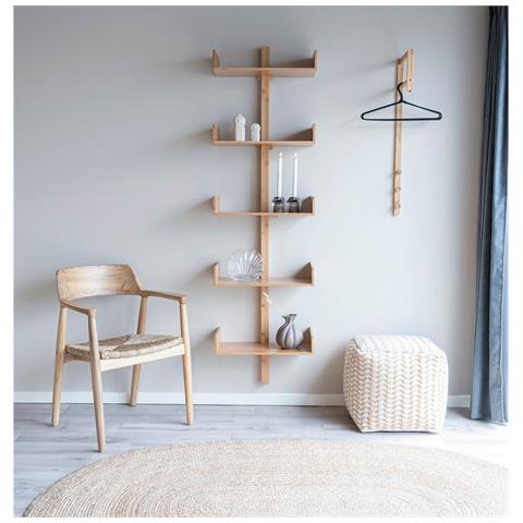 Mensola Villa - Marrone - Bamboo - 50x20x180 Cm - Foto 2