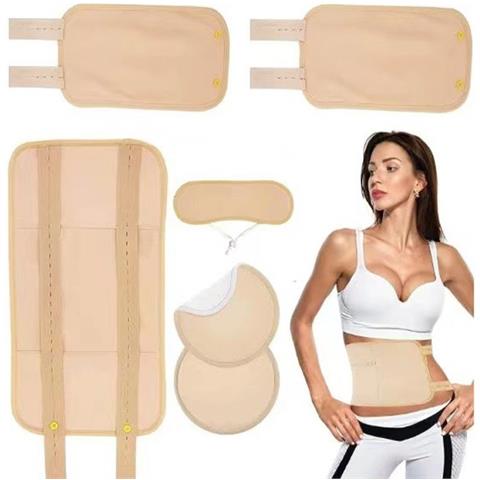 Fascia Per Olio Di Ricino Regolabile Con Elastico (set Di 6 Bottoni) Per La Cura Addominale - Foto 1