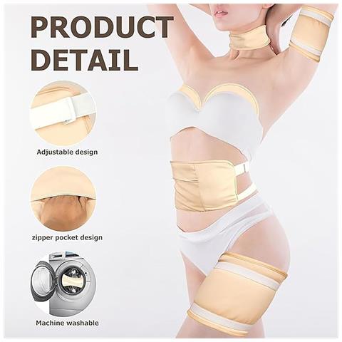 Fascia Per Olio Di Ricino Regolabile Con Elastico (set Di 6 Bottoni) Per La Cura Addominale - Foto 2