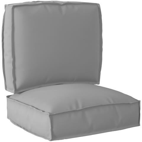 Set di Cuscini per Pallet 2 pcs Grigio 50 x 50 x 12 cm - Foto 1