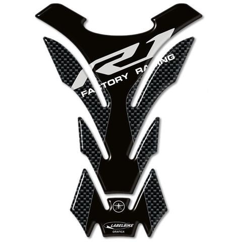 Paraserbatoio Adesivi 3d Protezione Serbatoio Compatibile Per Moto Yamaha R1 R 1 - Foto 1