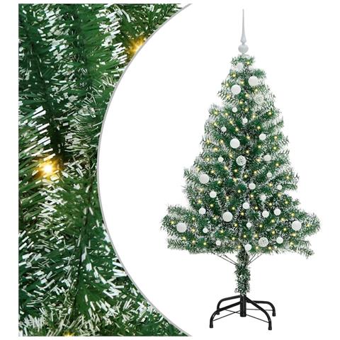 Albero di Natale Artificiale Imbiancato con Luci LED 150 cm - Foto 1