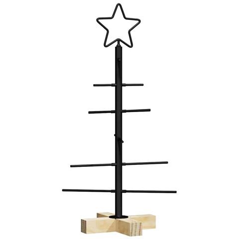 Albero di Natale in metallo con supporto Nero 60 cm - Foto 1
