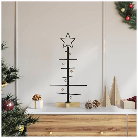 Albero di Natale in metallo con supporto Nero 60 cm - Foto 2