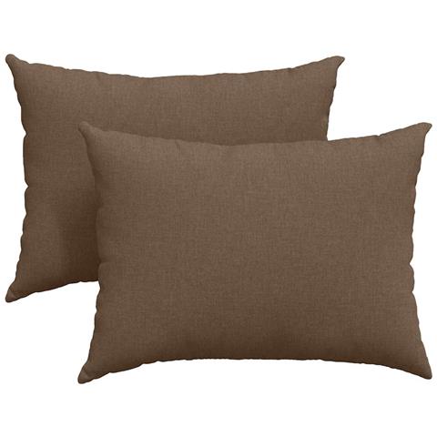 Cuscini da Divano 2 pcs Marrone 70 x 50 cm Tessuto - Foto 1