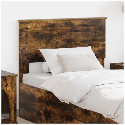 Testiera con testiera Rovere fumé 90 cm Legno multistrato - Foto 2