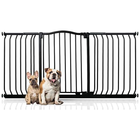 Bettacare Cancelletto Per Cani Con Parte Superiore Incurvata, 152cm - 161cm, Nero Opaco - Foto 1