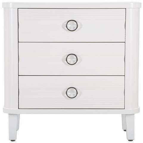 Comò Shine Bianco A 3 Cassetti In Legno E Metallo - Foto 2