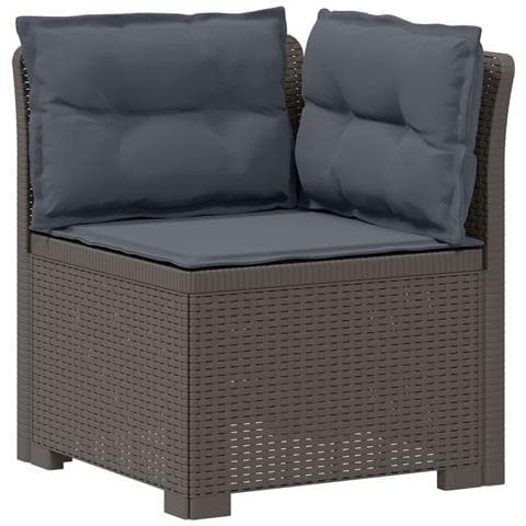 Divano da Giardino a 1 Posto con Cuscini Aspetto Rattan PP - Foto 1