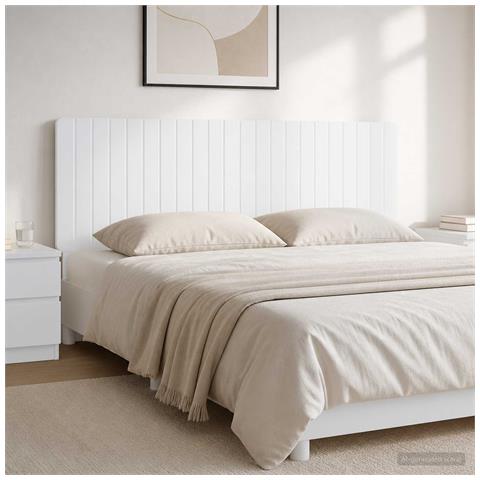 Testiera da Muro ZWOLLE Bianco Lucido Legno ingegnerizzato - Foto 2