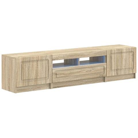 Mobile TV LED a 5 pezzi Rovere Sonoma Legno ingegnerizzato - Foto 1