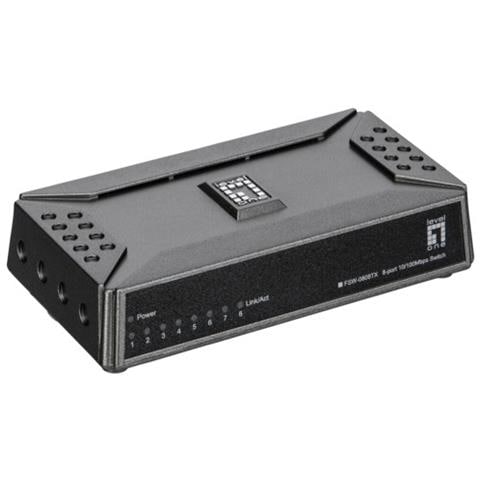 Switch di Rete Nera 8 Porte 100 Gbit / s 2.8 W 7.5 V FSW-0808TX - Foto 2