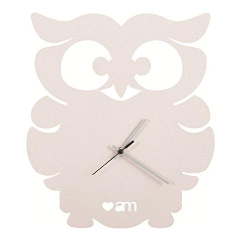 Orologio Metallo Da Parete Gufino Bianco 30 X 34h Cm - Foto 1