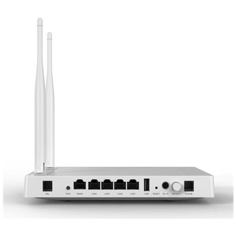Modem Router Wireless DL4422V N300 con 4 Porte Fast Ethernet RJ45 VoIP Colore Bianco - Foto 2