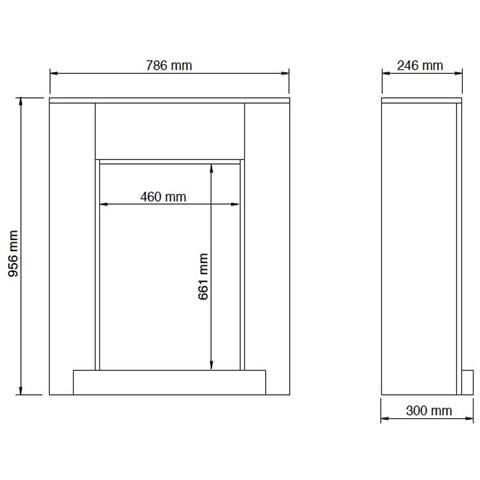 Xaralyn Hamar Cornice Per Caminetto In Legno Mdf Stile Moderno E Lineare Bianco - Foto 2
