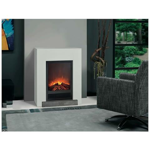 Xaralyn Hamar Cornice Per Caminetto In Legno Mdf Stile Moderno E Lineare Bianco - Foto 3