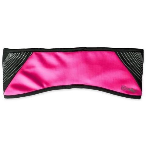 Kit Sport Guanti Touch Screen + Fascia Sportiva con Auricolari Stereo Integrati Nero / Rosa - Foto 2