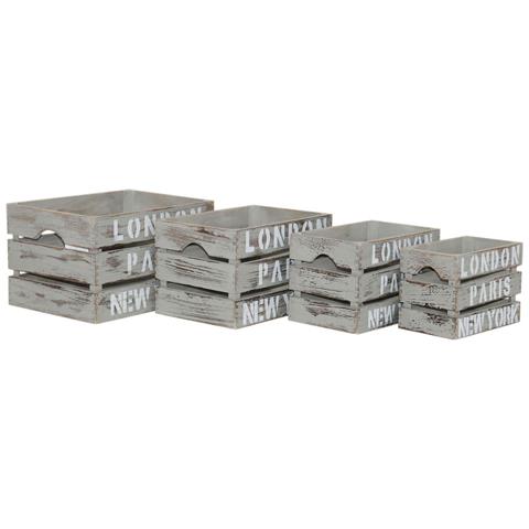 Carson - Set Di 4 Cassette In Legno - Foto 6