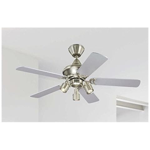 Kingston Lampadario Ventilatore Gu10, Grigio (alluminio Spazzolato), 105 Cm - Foto 2