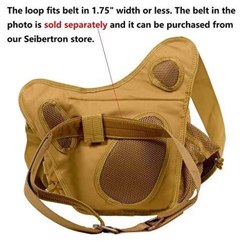 Multifunzionale Tactical Assault Gear Sling Bag Pacchetto Gamma Heavy Duty Tracolla Escursionismo Edc Messenger Molle Camera Bag Viaggi Compatto Multifunzione Sacchetto Militare (cachi)  - Foto 2