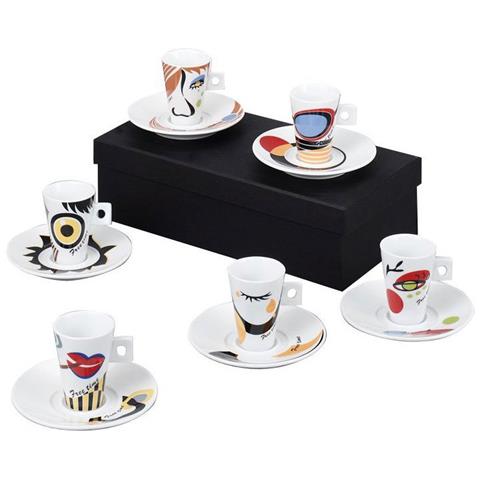 Kit Espresso Faces, 12 Pezzi, - Foto 1