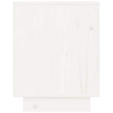 Comodini 2 Pz Bianchi 40x30x40 Cm In Legno Massello Di Pino - Foto 8