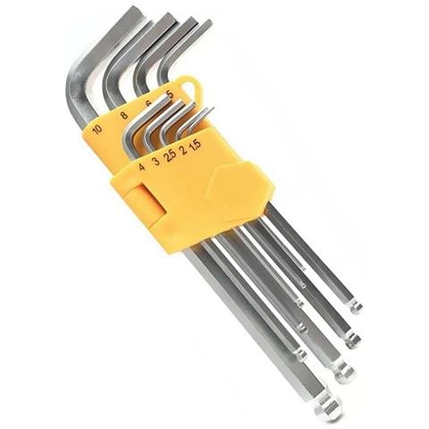 Chiavi Esagonali Set 9 Chiavini A Brugola Serie Chiave Cacciaviti - Foto 2