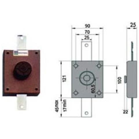 Serratura Deviatore Con Pomolo Interno Verniciato - Senza Aste - Foto 4