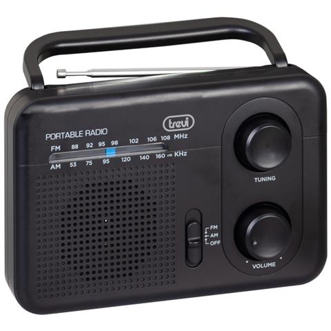 Ra7f64 Nero Radio Fm Am Portatile Pile E Corrente - Foto 1