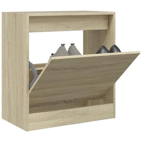 Scarpiera Rovere Sonoma 60x34x63,5 Cm In Legno Multistrato - Foto 1