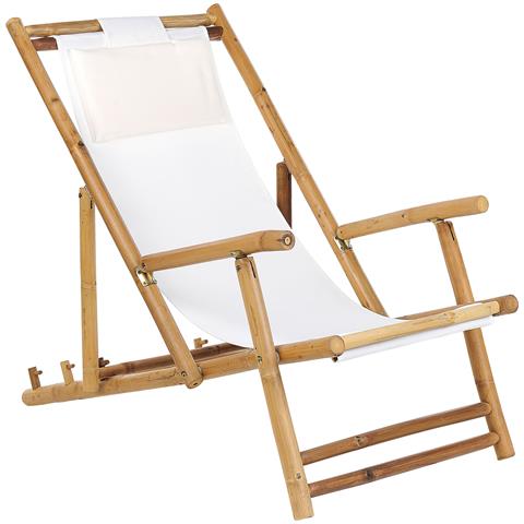 Set Bistrò In Legno Di Bambù Chiaro E Bianco Sporco Atrani /molise - Foto 2