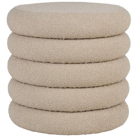 Pouf Brooklyn - Beige - Mdf - 44x44x44 Cm - Foto 1