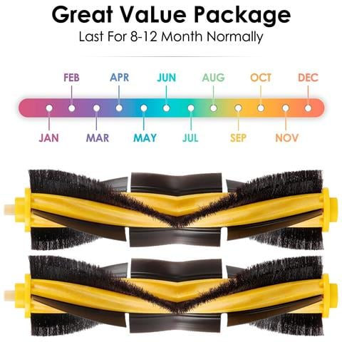 Accessori Per Spazzole Principali Per Ecovacs Deebot Ozmo 920, 950, T5, T8 Aivi Max Black+yellow - Foto 7