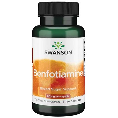 Vitamina B-1 Benfotiamina 80mg 120caps Swanson Health Products - Foto 1
