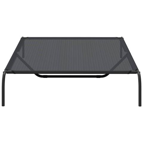 Cuccia per Cani Rialzata Nera 150x90x20 cm Textilene e Acciaio - Foto 8