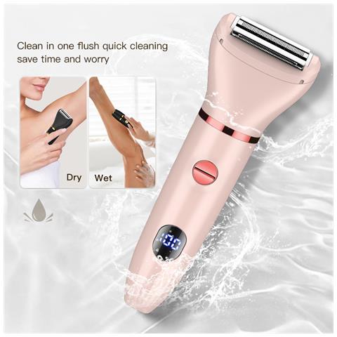 Rifinitore E Rasoio Elettrico Per La Cura Del Corpo 2 In 1 Da Donna Pink - Foto 2