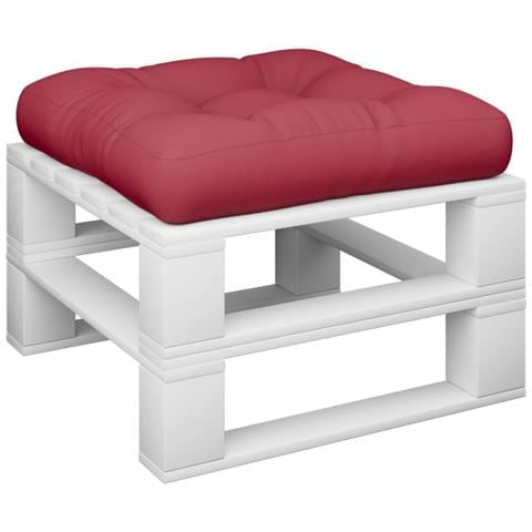 Cuscino Per Pallet Rosso Vino 60x60x12 Cm In Tessuto - Foto 3