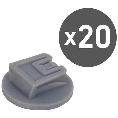 Conf. 20 Pz Clip Adesiva Grigia Per Telepass V5 - Foto 1