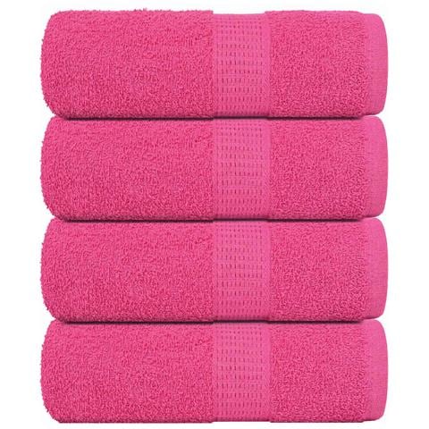 Asciugamani Per Sapone 4 Pz Rosa 30x30 Cm 360 G/m 100% Cotone - Foto 1