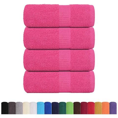 Asciugamani Per Sapone 4 Pz Rosa 30x30 Cm 360 G/m 100% Cotone - Foto 2