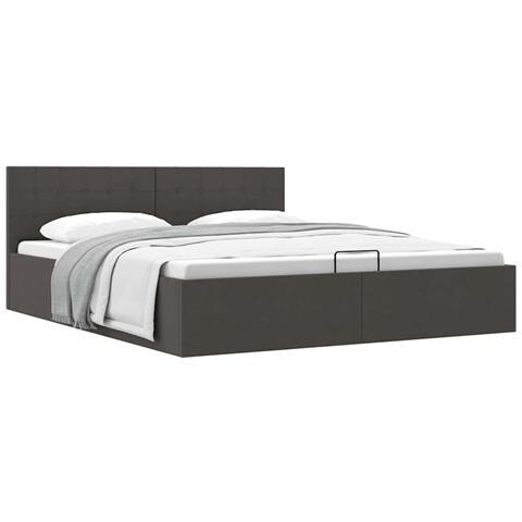 Giroletto Con Contenitore Grigio Scuro In Tessuto 180x200 Cm - Foto 1