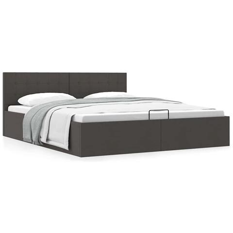 Giroletto Con Contenitore Grigio Scuro In Tessuto 180x200 Cm - Foto 8