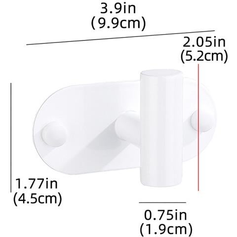 Set Da 2 Ganci Da Parete - Acciaio Inox Resistente White - Foto 1