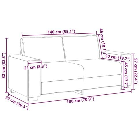 Divano Divanetto Giallo Chiaro 140cm Tessuto di Velluto a Coste - Foto 9