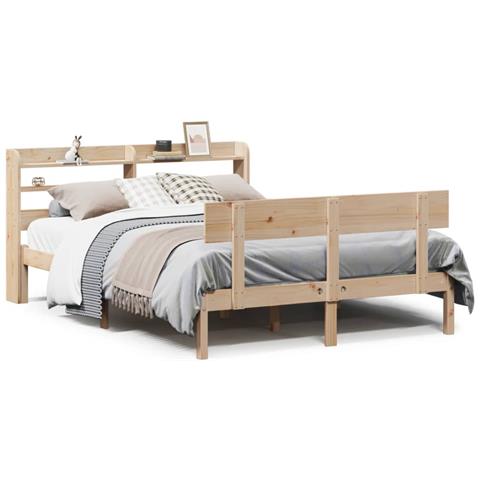 Letto senza Materasso 120x190 cm in Legno Massello di Pino - Foto 1