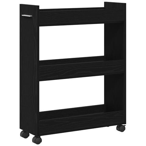 Armadio Rolling  Nero Rovere 60x22x79 cm Legno ingegnerizzato - Foto 1