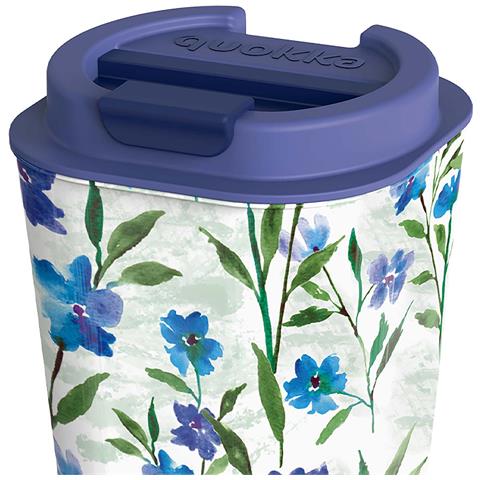 Bicchiere Termico 450ml Doppia Parete Antifuoriuscita Ermetico Senza Bpa, Blu - Foto 2